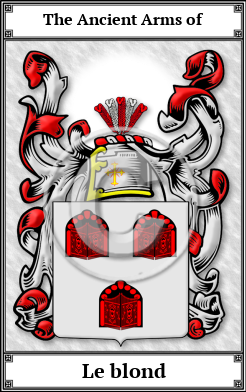 Le blond Family Crest Download (JPG)  Book Plated - 150 DPI